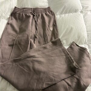 PINK Victoria's Secret Taupe Drawstring Joggers: High Waisted